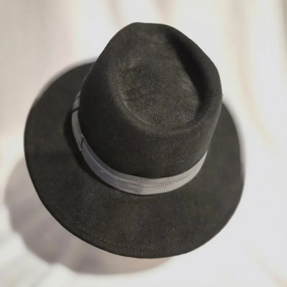 Sunday Afternoons Black 100% Wool Fedora Hat Large‎ UPF 50+ Wide Brim Classic